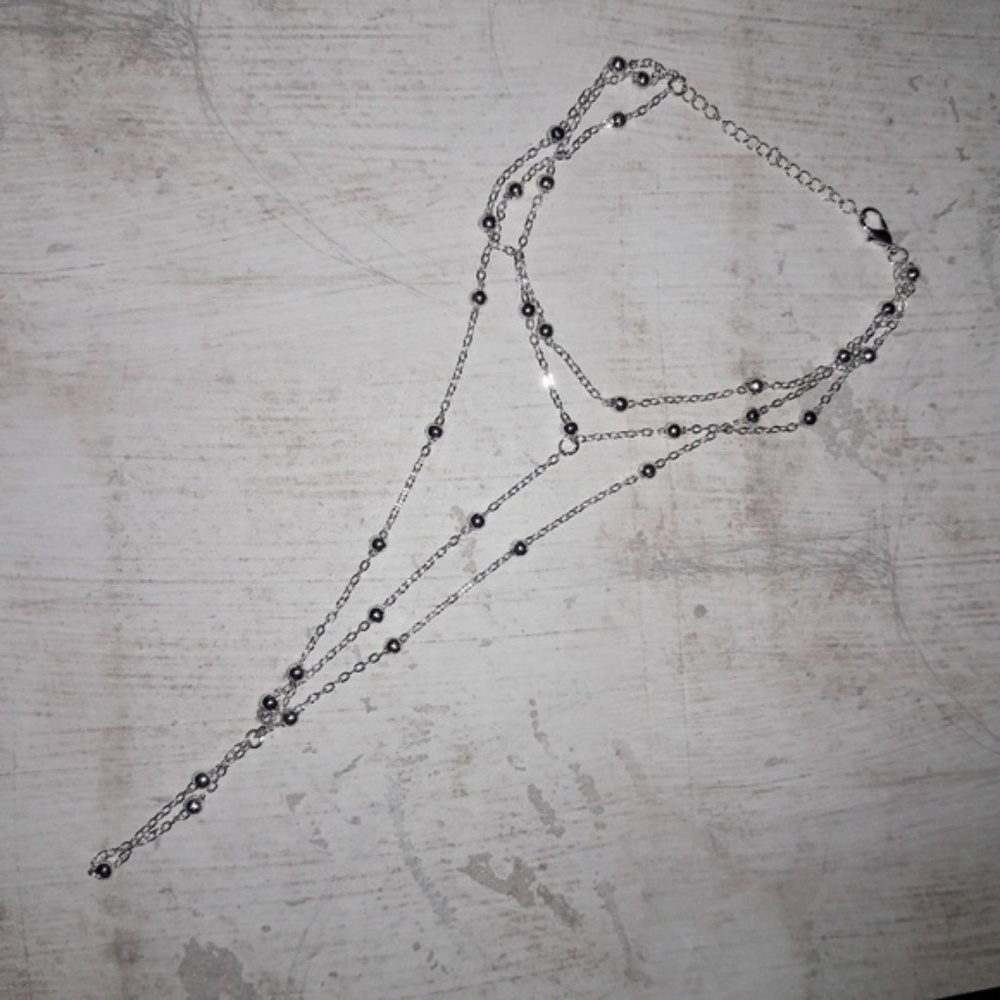 Gold or Silver Boho Layered Chain Barefoot Sandal - Picture 2 of 2